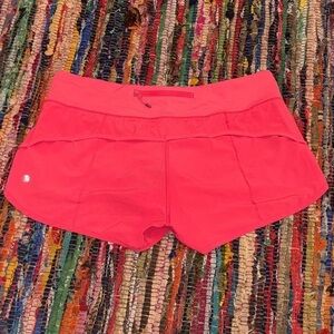 Women's Red Athletic Shorts